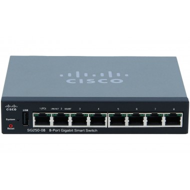 Коммутатор Cisco SG100D-08-EU/KIT